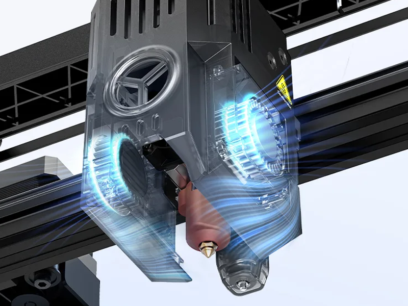 Das Design des Druckkopfs des Ender 3 V3 KE 3D-Druckers